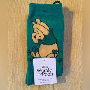 NWT Disney Winnie the Pooh St. Patrick’s Green Socks size 4-10 W athletic socks
